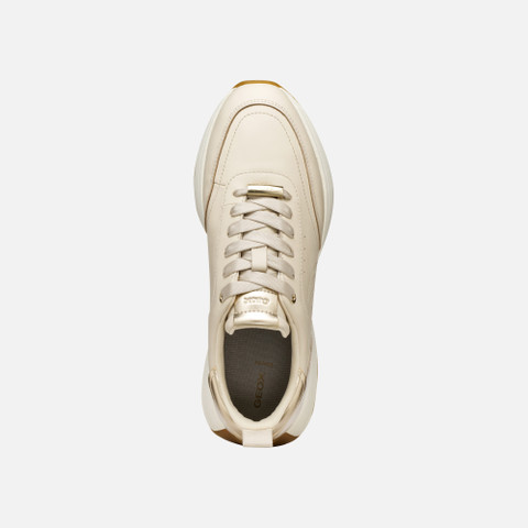Low top sneakers AMABEL WOMAN Papyrus/Light sand - image number 5 | GEOX