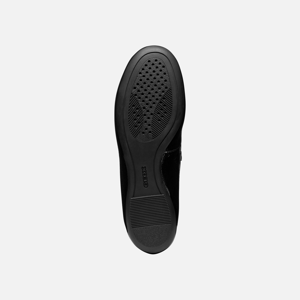 Leather ballerina flats PALMARIA WOMAN Wine - image number 6 | GEOX