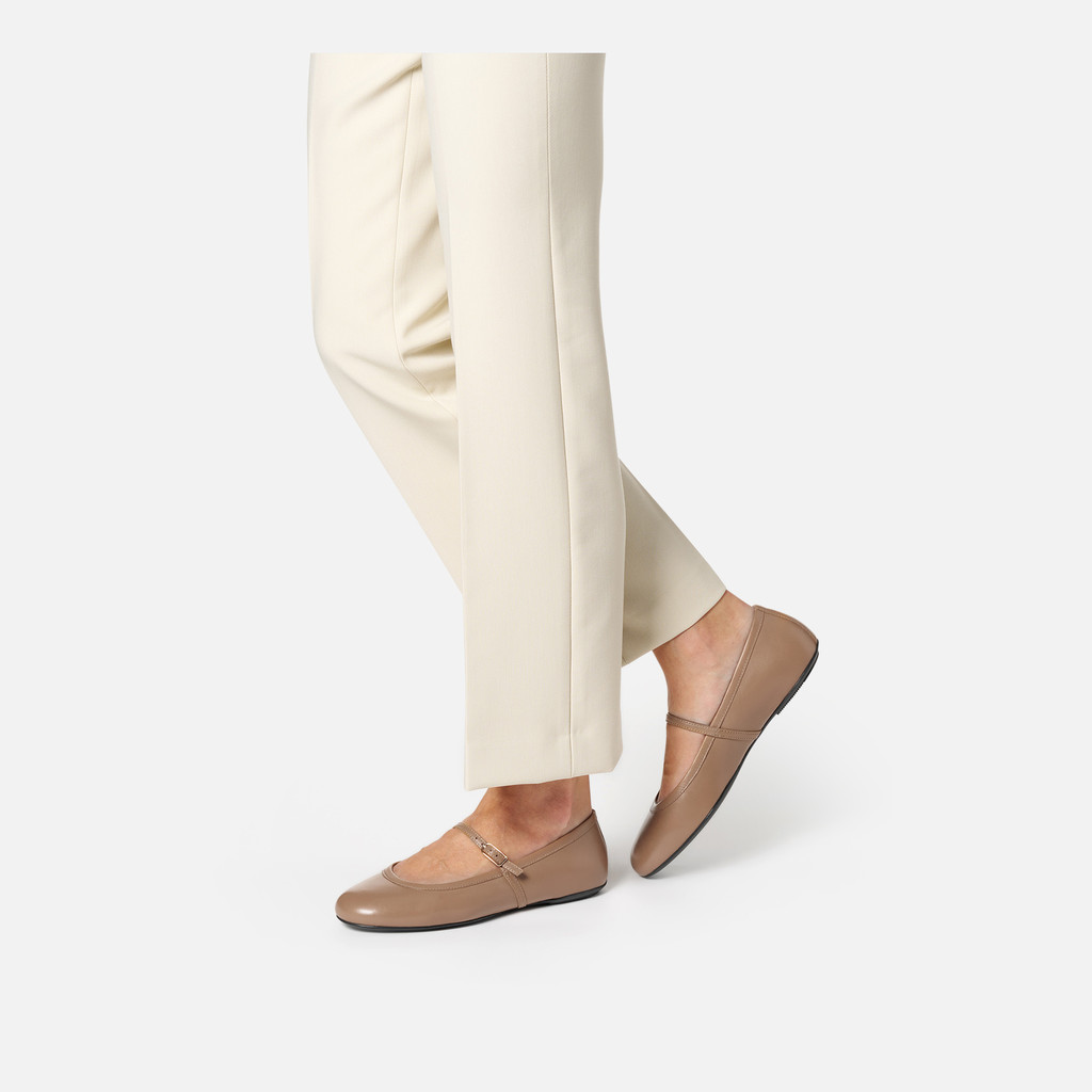 Ballet flats with strap PALMARIA WOMAN Beige - image number 1 | GEOX