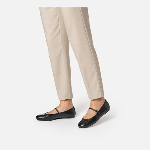 Ballet flats with strap PALMARIA WOMAN Black - image number 1 | GEOX