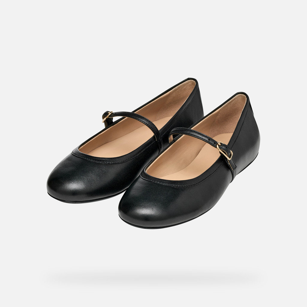 Ballet flats with strap PALMARIA WOMAN Black - image number 8 | GEOX