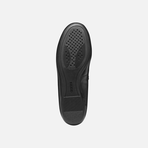 Leather ballerina flats PALMARIA WOMAN Black - image number 6 | GEOX