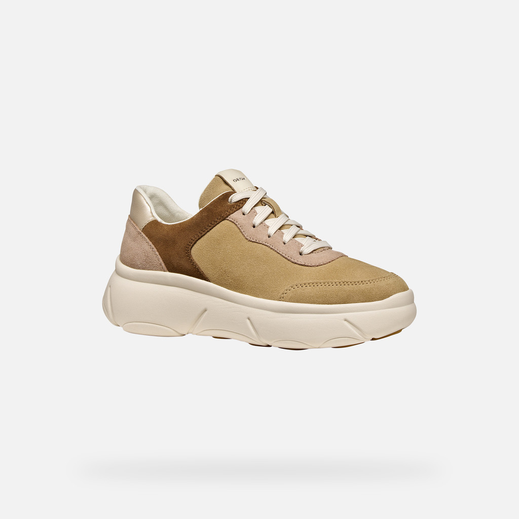 Platform trainers NEBULA 2.0 X WOMAN Dark sand/Light gold - image number 2 | GEOX