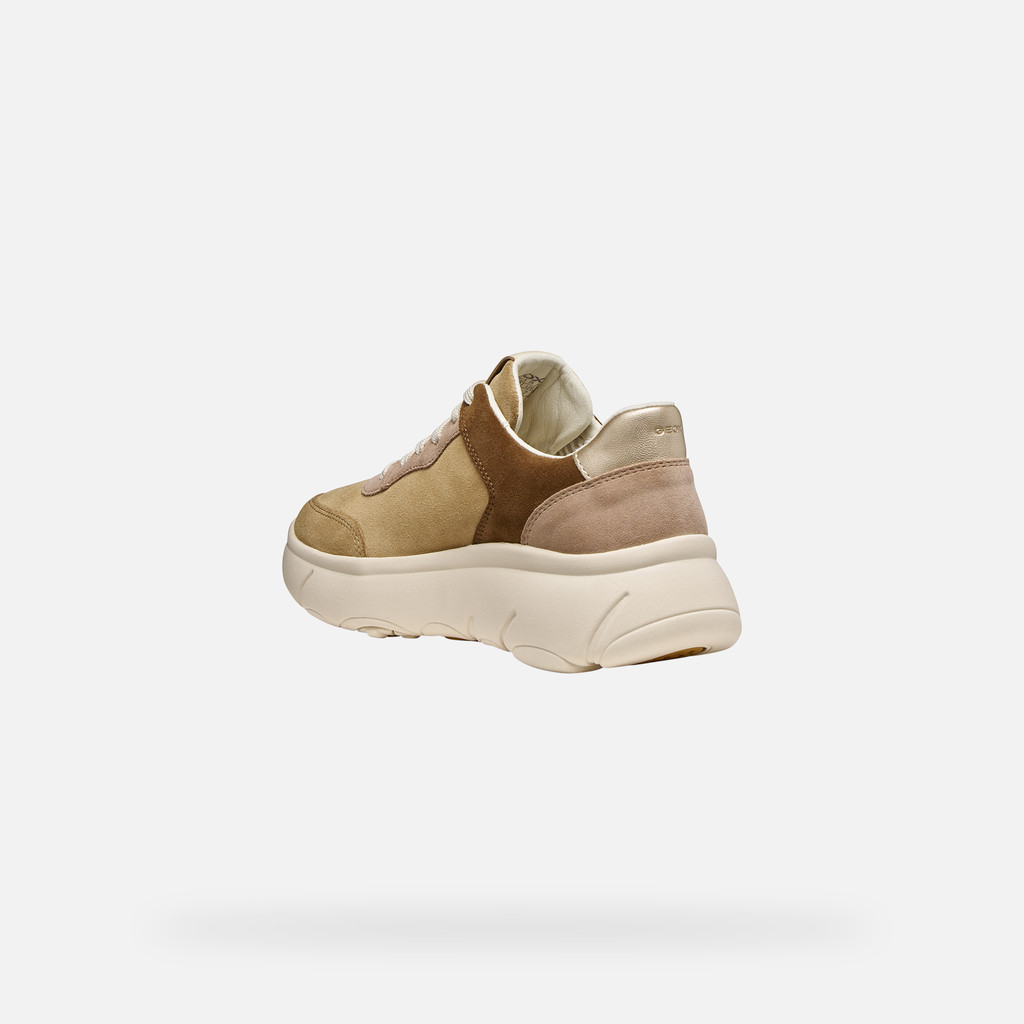 Platform trainers NEBULA 2.0 X WOMAN Dark sand/Light gold - image number 3 | GEOX