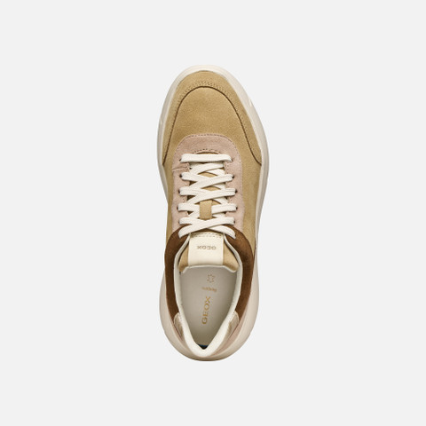 Platform trainers NEBULA 2.0 X WOMAN Dark sand/Light gold - image number 5 | GEOX