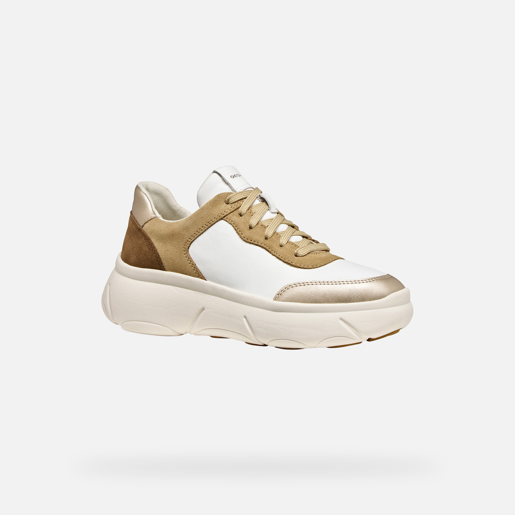 Platform trainers NEBULA 2.0 X WOMAN White/Dark Sand - image number 2 | GEOX