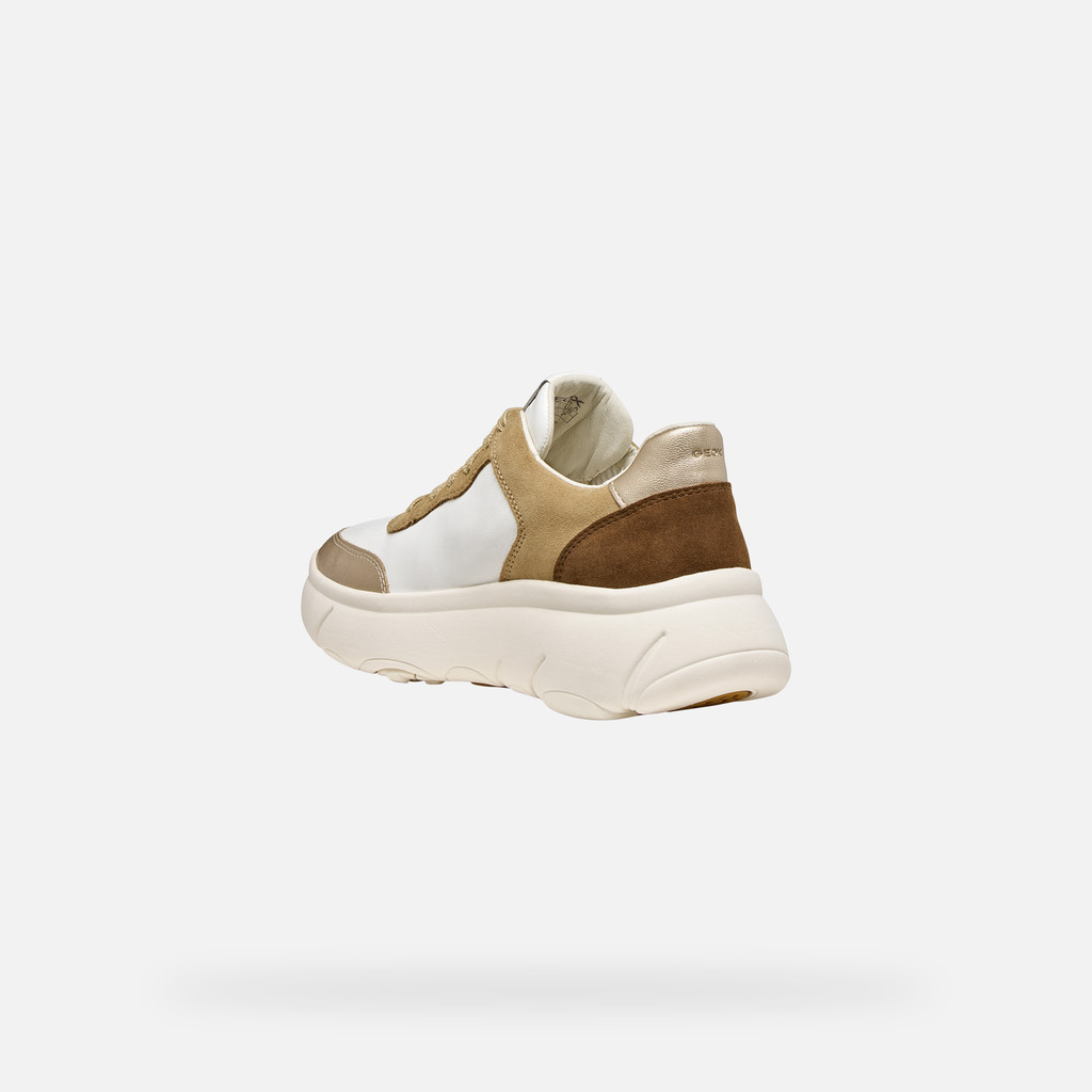 Platform trainers NEBULA 2.0 X WOMAN White/Dark Sand - image number 3 | GEOX