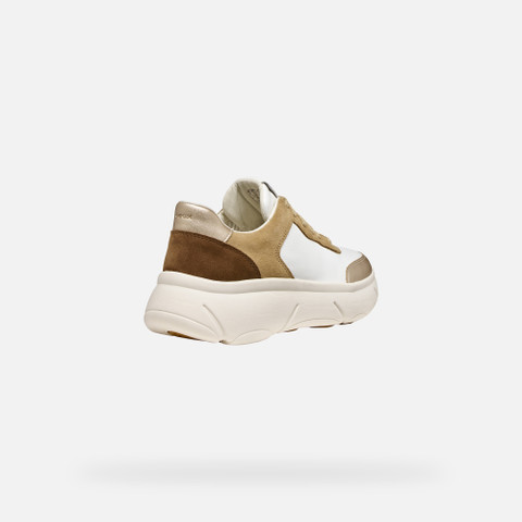 Platform trainers NEBULA 2.0 X WOMAN White/Dark Sand - image number 4 | GEOX