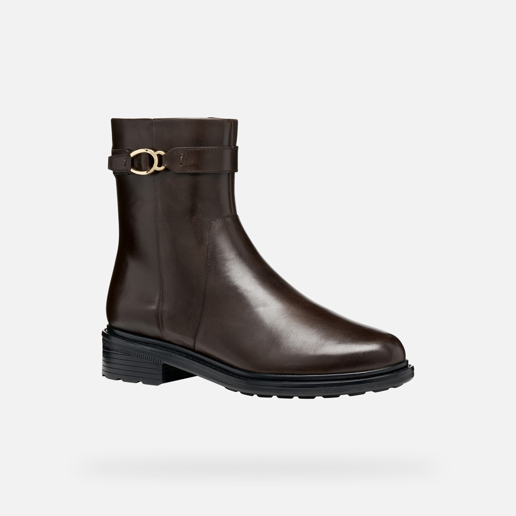 Biker ankle boots WALK PLEASURE WOMAN Dark Coffee - image number 2 | GEOX