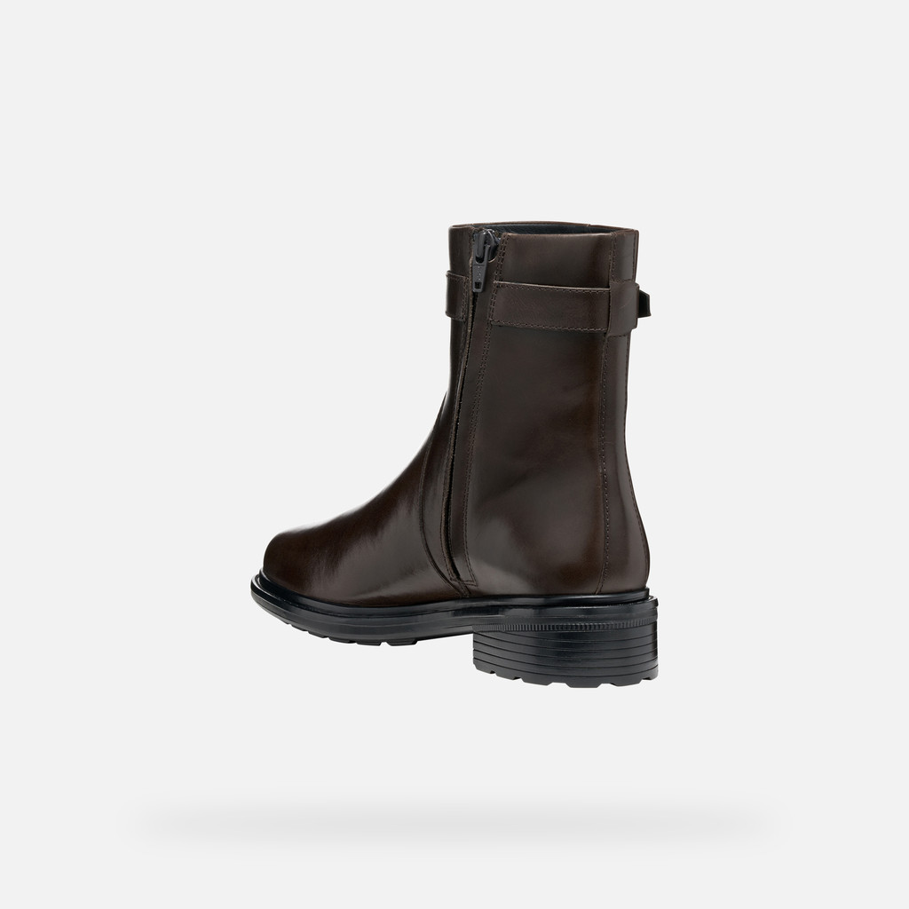 Biker ankle boots WALK PLEASURE WOMAN Dark Coffee - image number 3 | GEOX