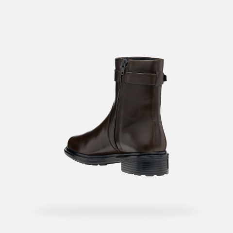Biker ankle boots WALK PLEASURE WOMAN Dark Coffee - image number 3 | GEOX