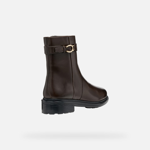 Biker ankle boots WALK PLEASURE WOMAN Dark Coffee - image number 4 | GEOX