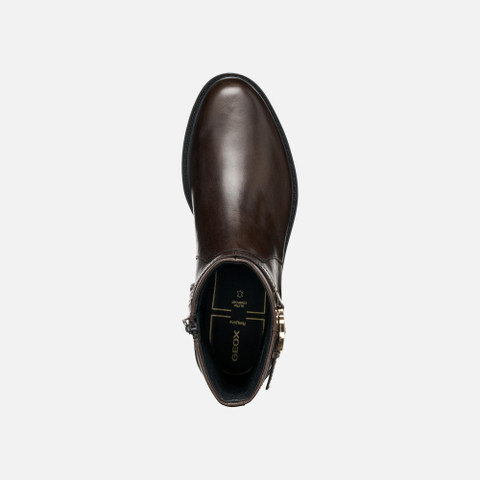 Biker ankle boots WALK PLEASURE WOMAN Dark Coffee - image number 5 | GEOX