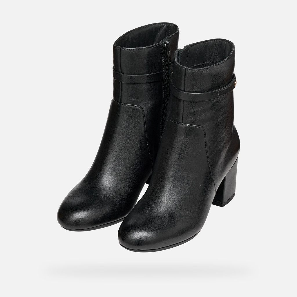 Medium heel ankle boots ELEANA WOMAN Black - image number 8 | GEOX