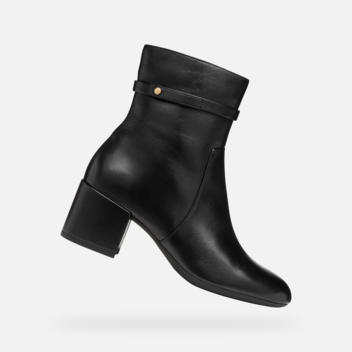 Stiefeletten mit mittelhohem absatz ELEANA DAME Schwarz | GEOX