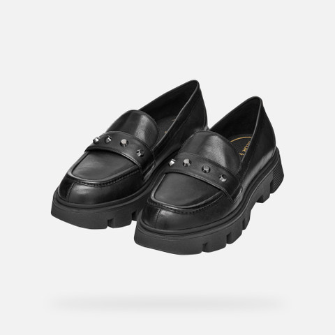 Platform loafers VILDE WOMAN Black - image number 8 | GEOX