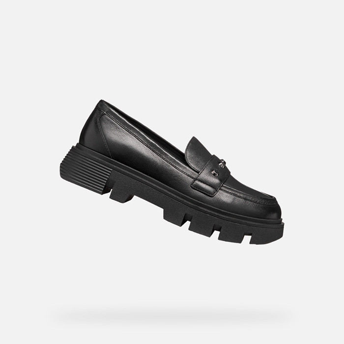Leather loafers VILDE WOMAN Black | GEOX