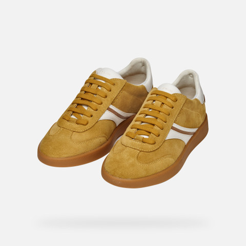 Low top sneakers MELEDA WOMAN Yellow/White - image number 7 | GEOX