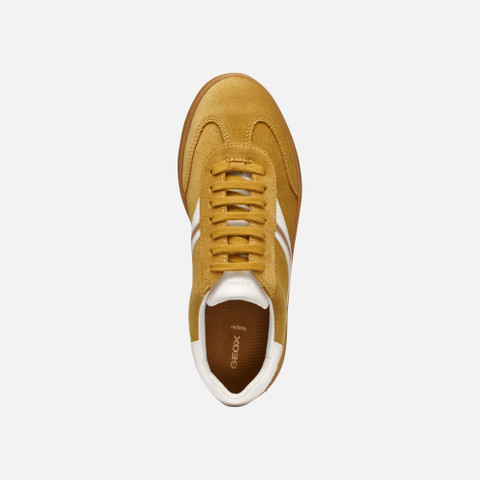 Low top sneakers MELEDA WOMAN Yellow/White - image number 5 | GEOX