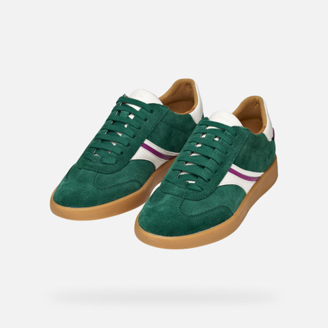 Low top sneakers MELEDA WOMAN Green/White - image number 7 | GEOX