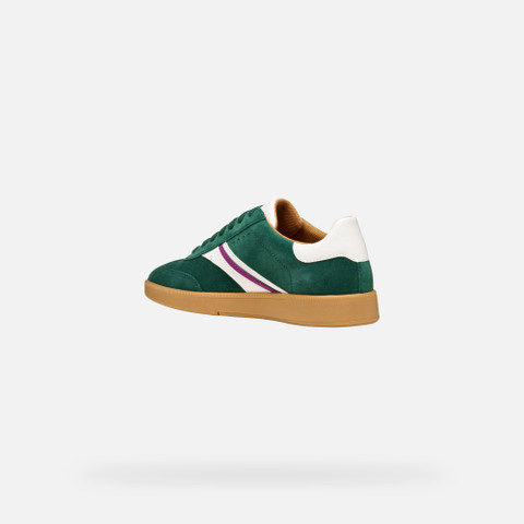 Low top sneakers MELEDA WOMAN Green/White - image number 3 | GEOX