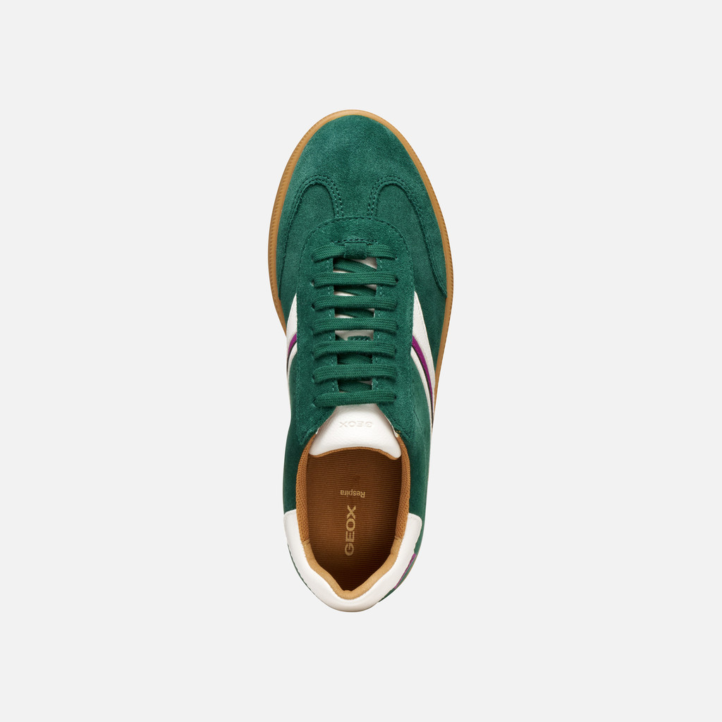 Low top sneakers MELEDA WOMAN Green/White - image number 5 | GEOX