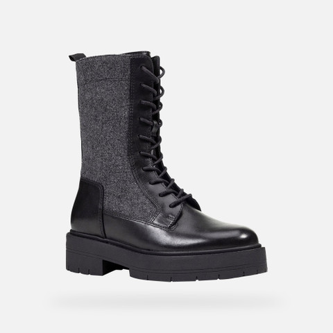 Biker ankle boots SPHERICA EC7 WOMAN Black/Charcoal - image number 2 | GEOX