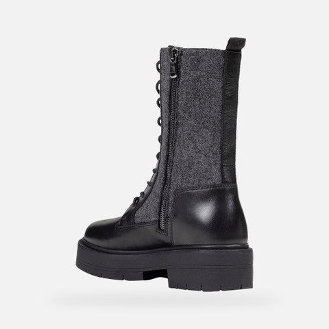 Biker ankle boots SPHERICA EC7 WOMAN Black/Charcoal - image number 3 | GEOX