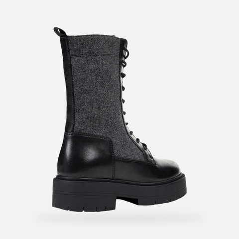 Biker ankle boots SPHERICA EC7 WOMAN Black/Charcoal - image number 4 | GEOX