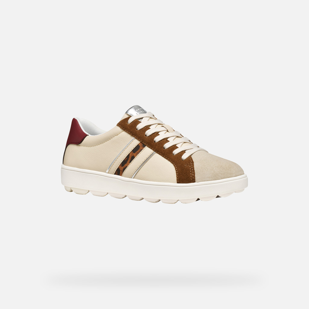 Low top sneakers SPHERICA ECUB-1 WOMAN Papyrus/Mud - image number 2 | GEOX