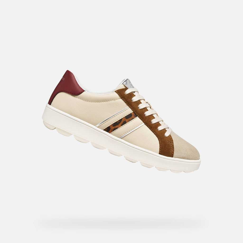 Low top sneakers SPHERICA ECUB-1 WOMAN Papyrus/Mud - image number 0 | GEOX