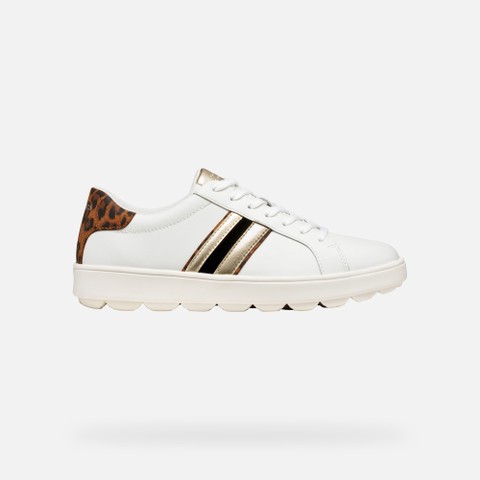 Low top sneakers SPHERICA ECUB-1 WOMAN White/Cognac - image number 1 | GEOX