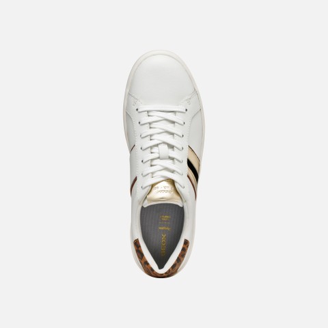 Low top sneakers SPHERICA ECUB-1 WOMAN White/Cognac - image number 5 | GEOX