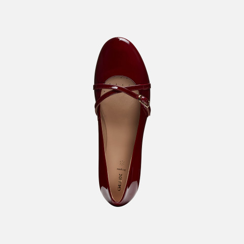 Low heel pumps FLORETIA WOMAN Bordeaux - image number 5 | GEOX