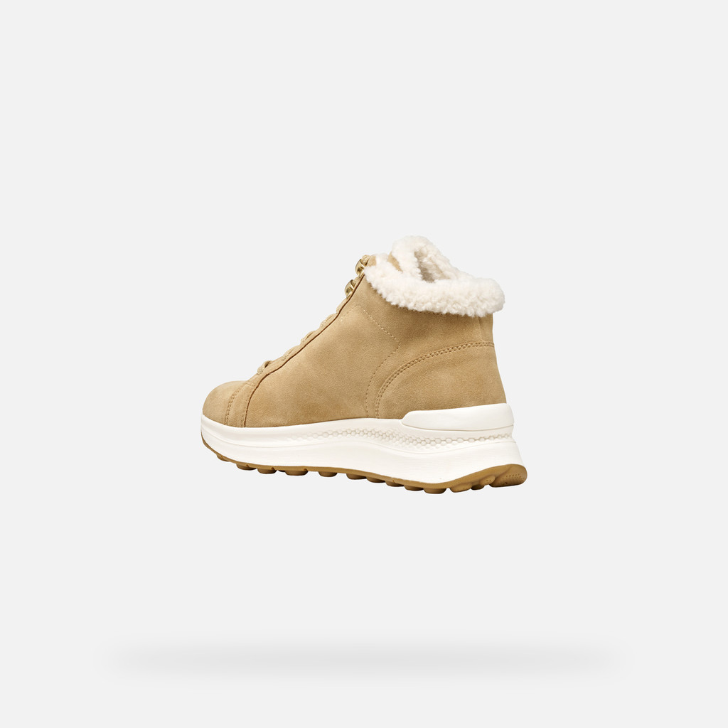 Fur-trimmed ankle boots SPHERICA ACTIF X2 ABX WOMAN Dark Sand - image number 3 | GEOX