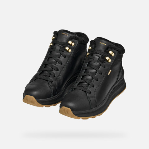 Fur-trimmed ankle boots SPHERICA ACTIF X2 ABX WOMAN Black - image number 8 | GEOX