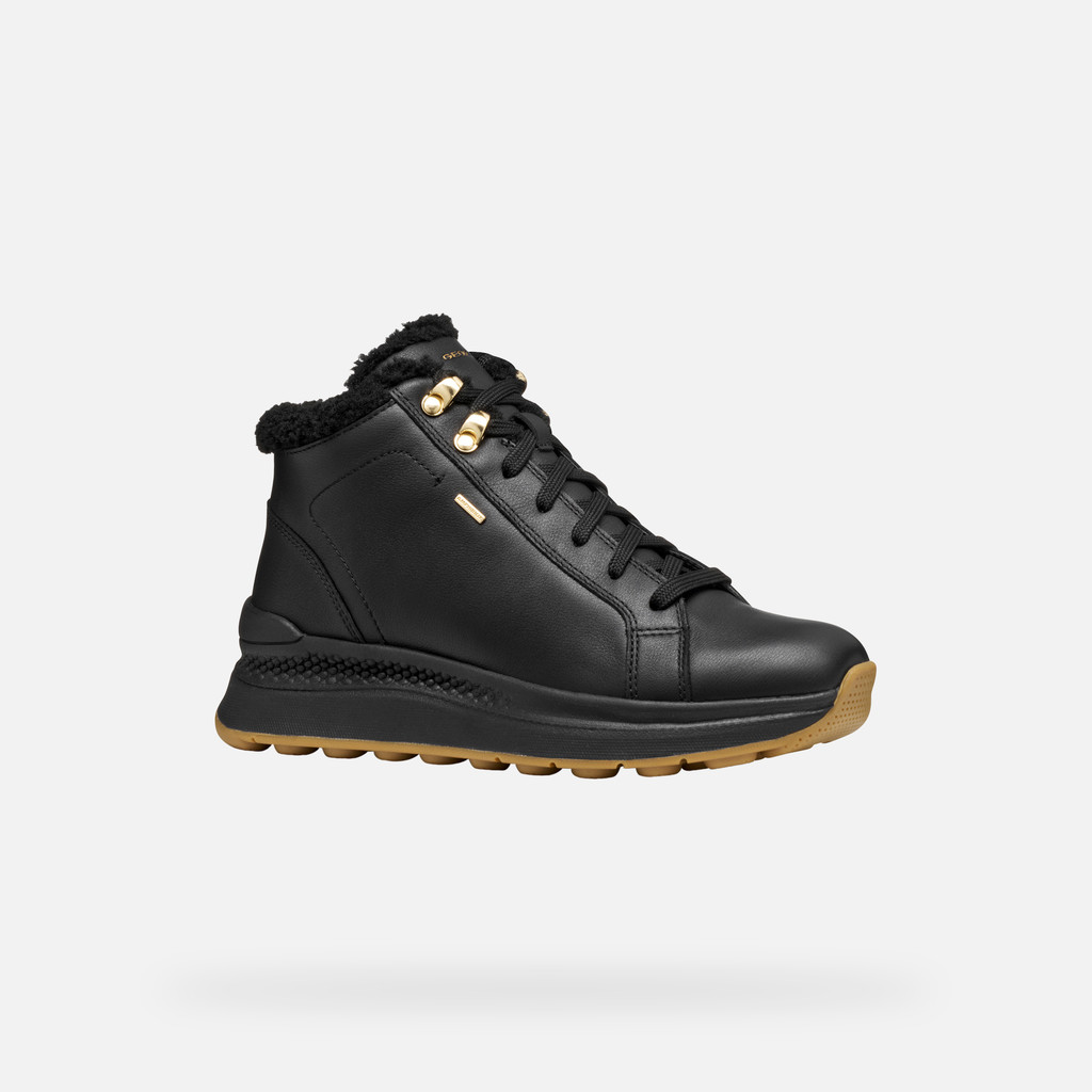 Fur-trimmed ankle boots SPHERICA ACTIF X2 ABX WOMAN Black - image number 3 | GEOX