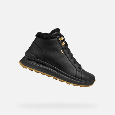 Fur-trimmed ankle boots SPHERICA ACTIF X2 ABX WOMAN Black - image number 0 | GEOX