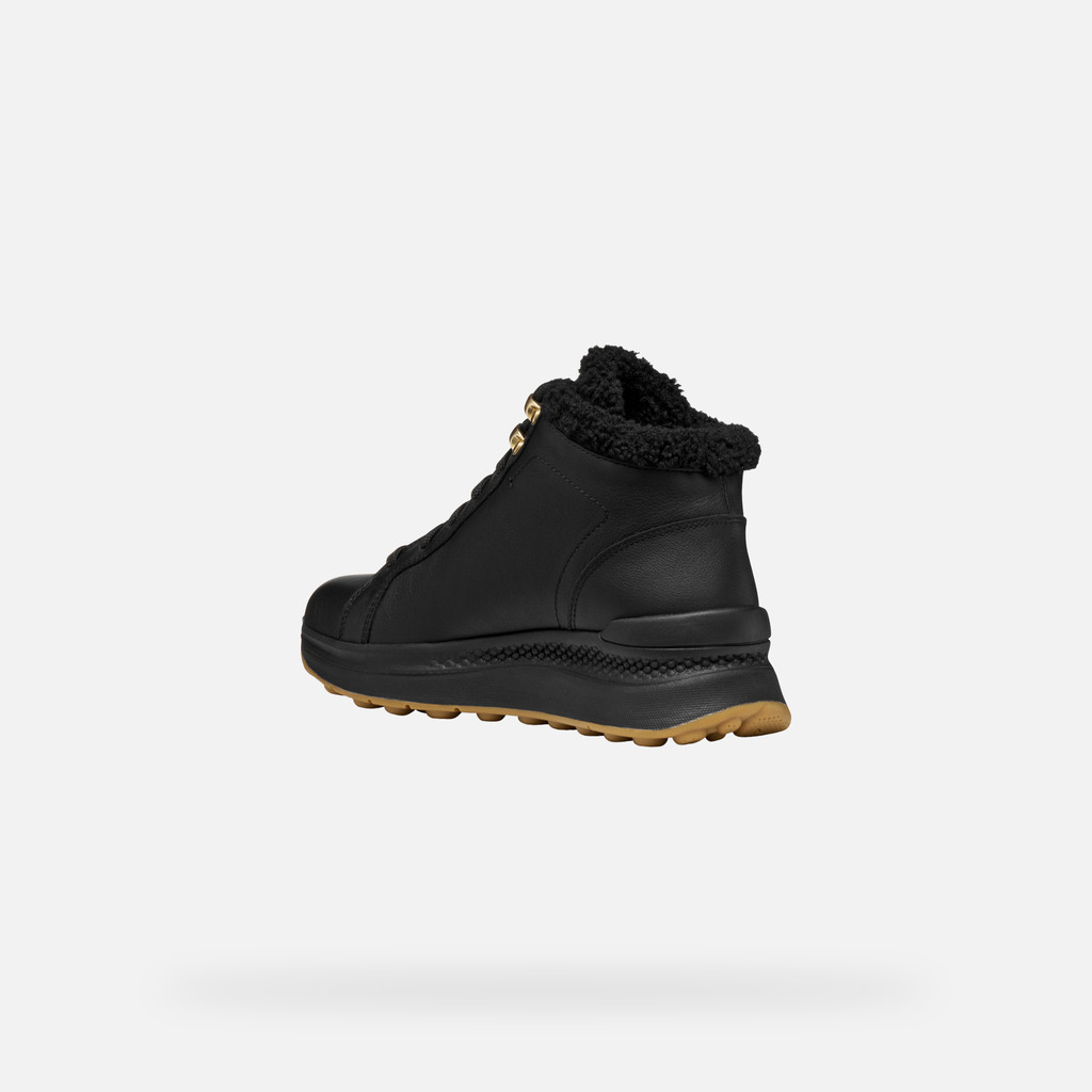 Fur-trimmed ankle boots SPHERICA ACTIF X2 ABX WOMAN Black - image number 4 | GEOX