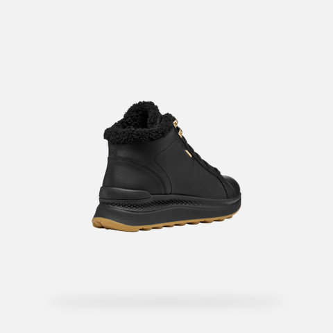 Fur-trimmed ankle boots SPHERICA ACTIF X2 ABX WOMAN Black - image number 5 | GEOX