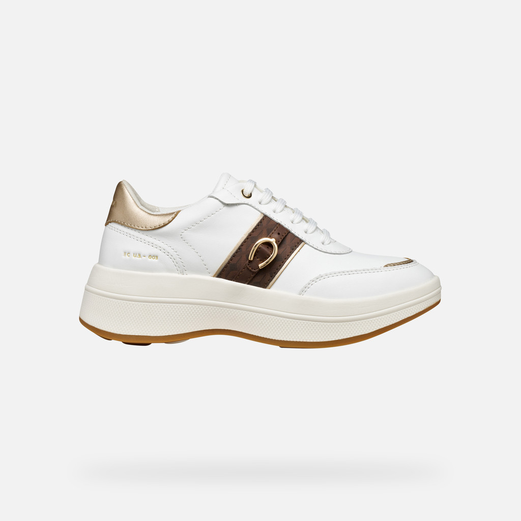 Platform trainers SPHERICA ECUB-3 WOMAN White/Dark Brown - image number 1 | GEOX