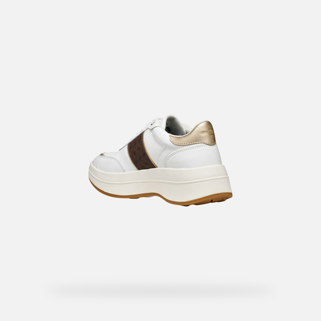 Platform trainers SPHERICA ECUB-3 WOMAN White/Dark Brown - image number 3 | GEOX