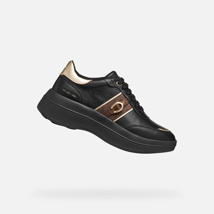 Platform trainers SPHERICA ECUB-3 WOMAN Black/Dark Brown | GEOX
