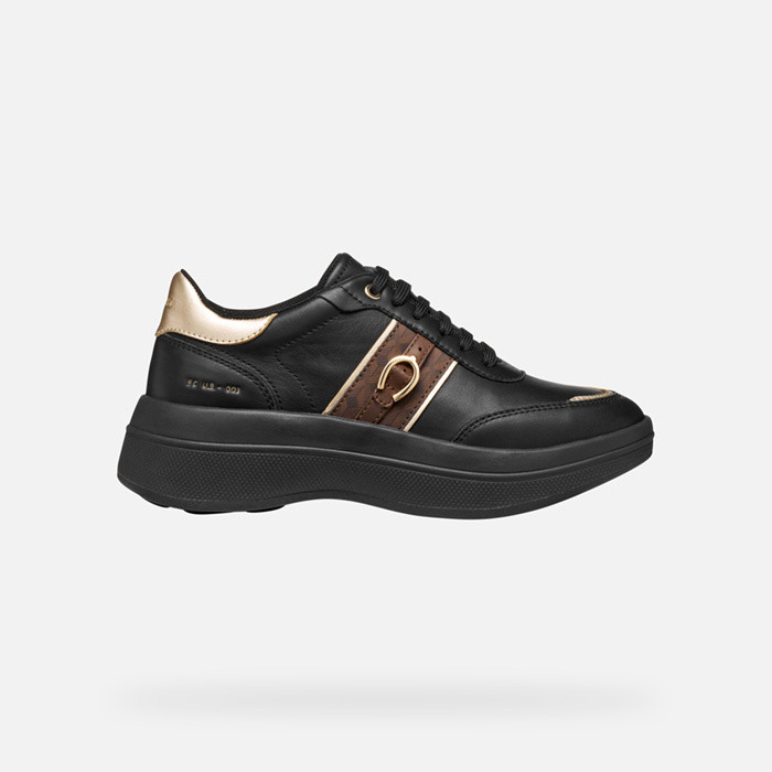 Platform trainers SPHERICA ECUB-3 WOMAN Black/Dark Brown | GEOX