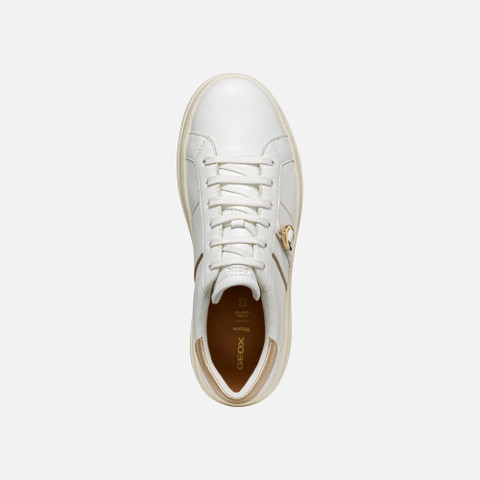 Platform trainers SPHERICA ECUB-2 WOMAN White/Light Gold - image number 5 | GEOX