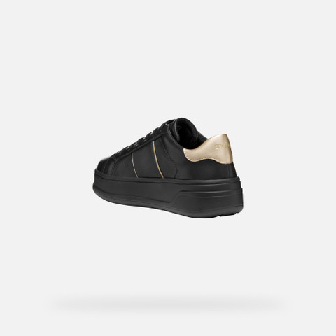 Platform trainers SPHERICA ECUB-2 WOMAN Black/Light Gold - image number 3 | GEOX