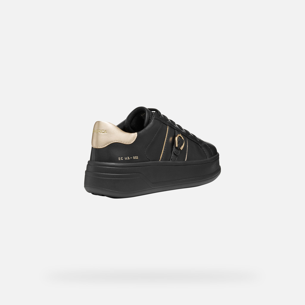 Platform trainers SPHERICA ECUB-2 WOMAN Black/Light Gold - image number 4 | GEOX