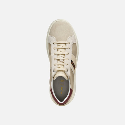 Platform trainers SPHERICA ECUB-2 WOMAN Beige/Dark red - image number 5 | GEOX