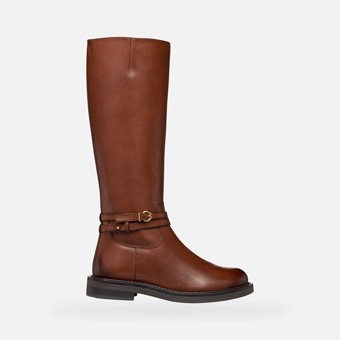 Leather boots SERILDA WOMAN Light Brown | GEOX