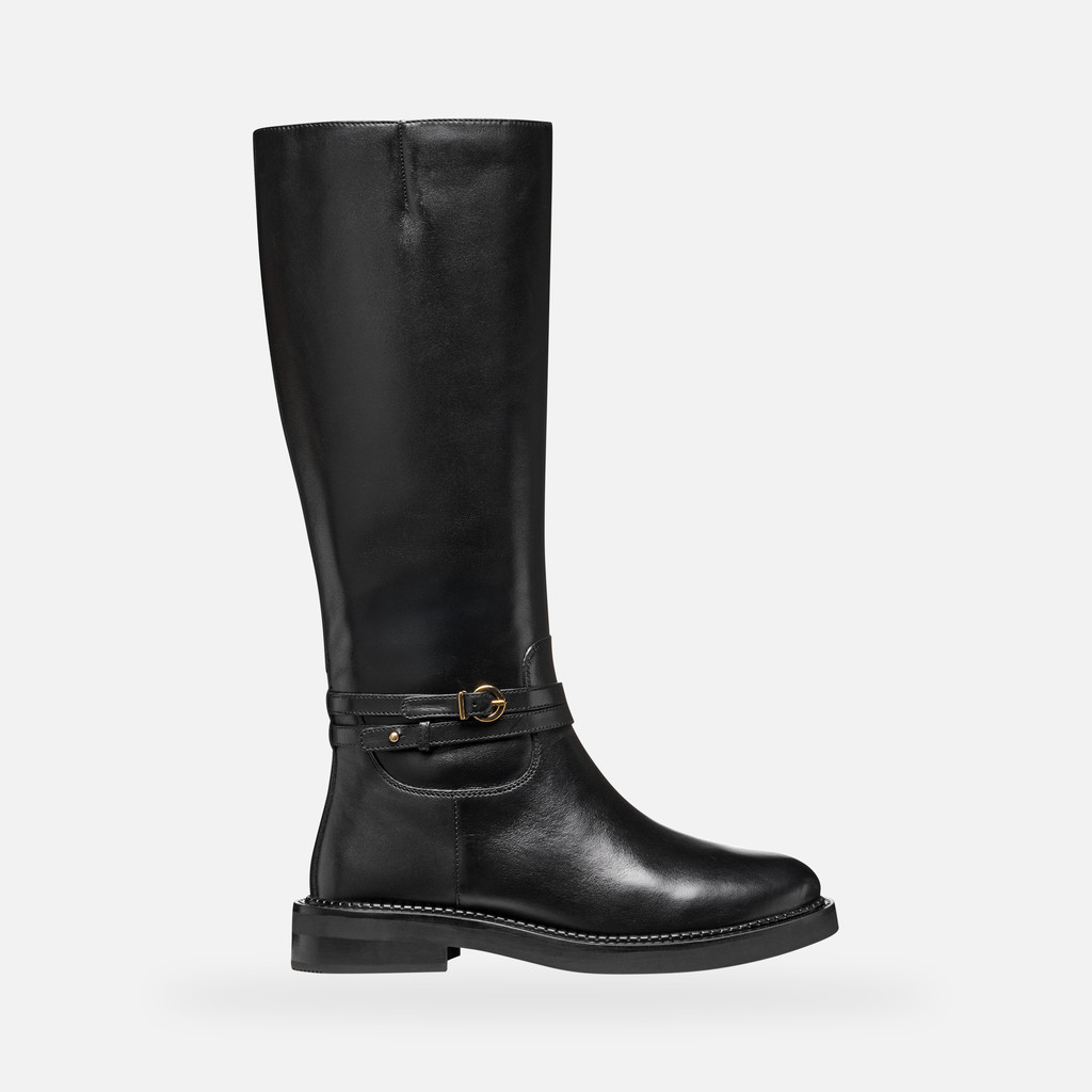 Leather boots SERILDA WOMAN Black - image number 1 | GEOX